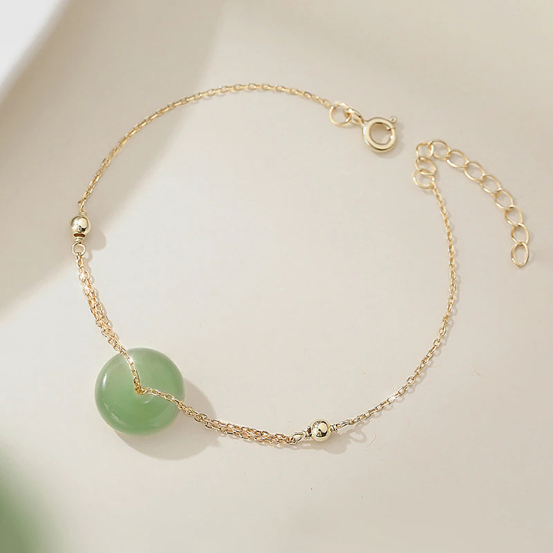 Synthetic Jade Ring Bracelet