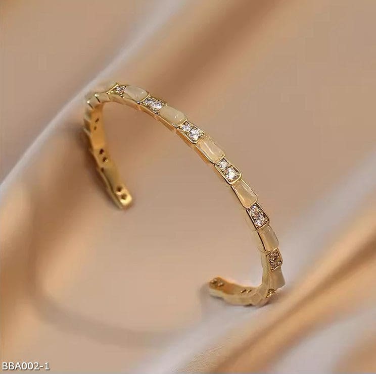 Opal zircon ins niche design cuff bracelet