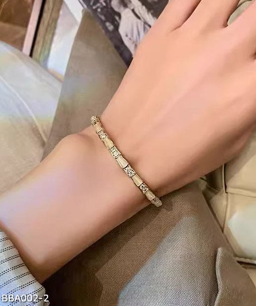 Opal zircon ins niche design cuff bracelet