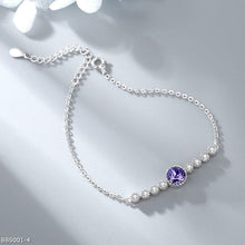 Crystal ocean heart bracelet
