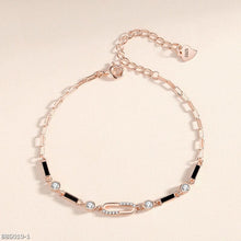 Enamel geometric square clasp bracelet