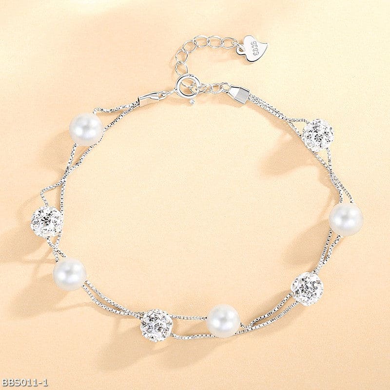 Original zircon shell beads  bracelet