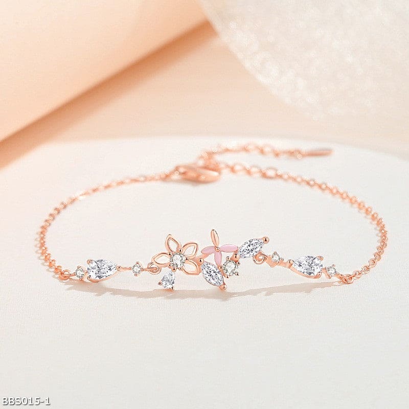 ins style micro-pave flower bracelet