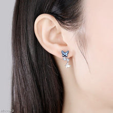 Austrian crystal butterfly earrings