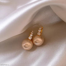 Pink pearl earrings