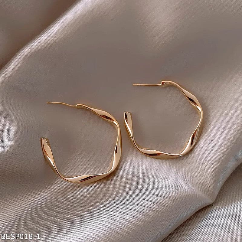 Mobius C-shaped  earrings