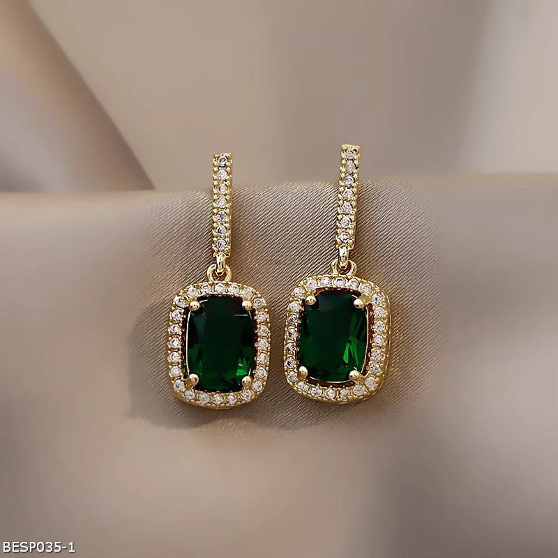 Vintage emerald earrings