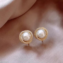Pearl stud earrings