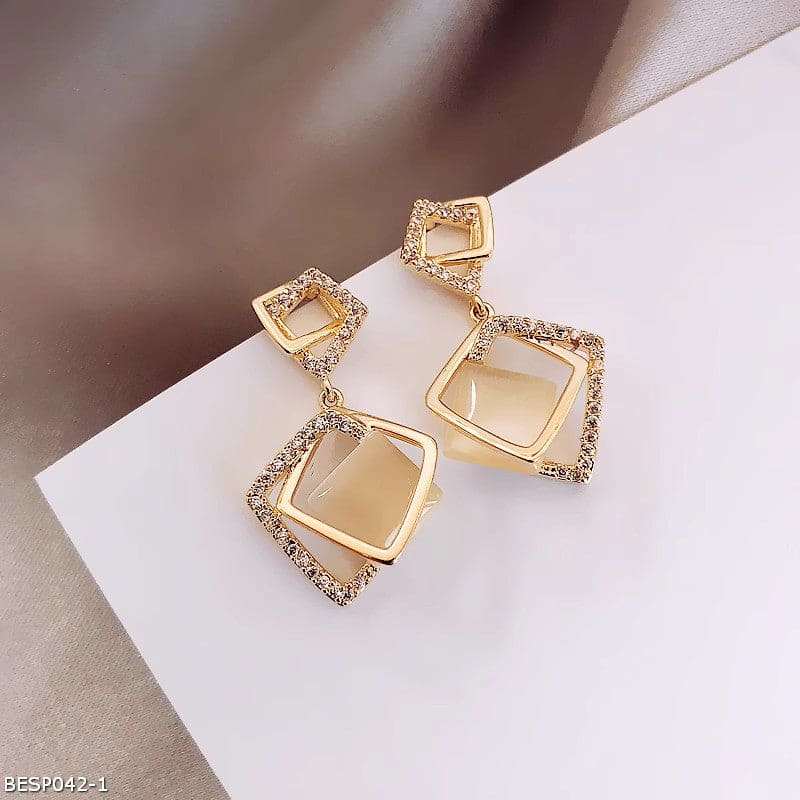 Geometric light luxury niche premium earrings