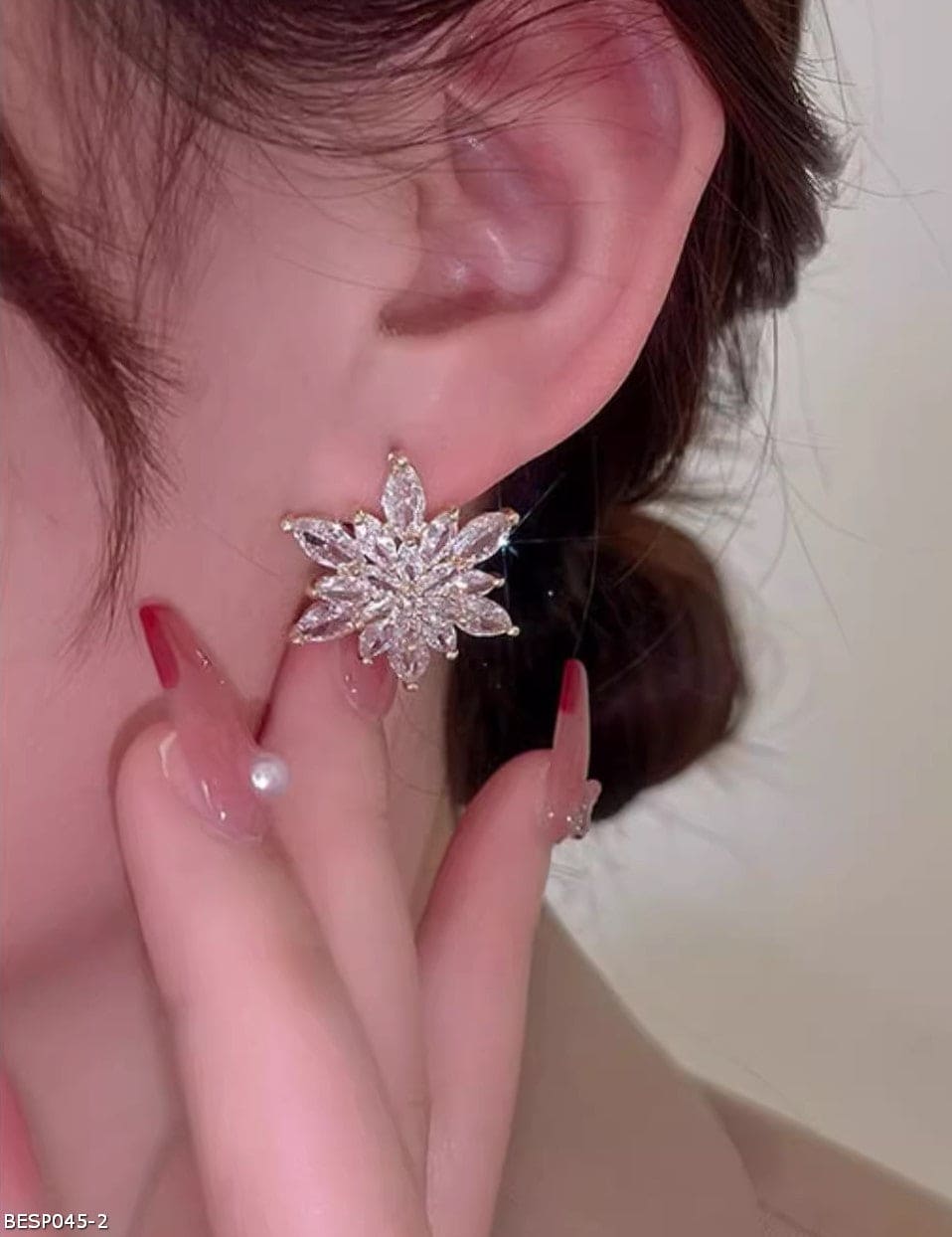 Cystal flower earrings