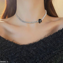 Camellia pearl choker necklace