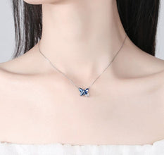 butterfly pendant Austrian crystal necklace