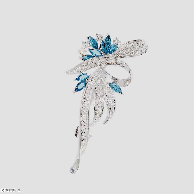 Austrian blue crystal brooch