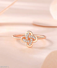 Clover micro-set zircon ring