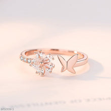 Butterfly flower ring
