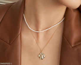 Layered Natural Pearl  Necklace