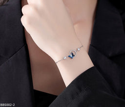 Crystal butterfly flower bracelet