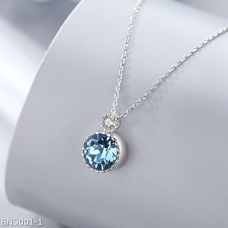 Austrian crystal ocean heart necklace